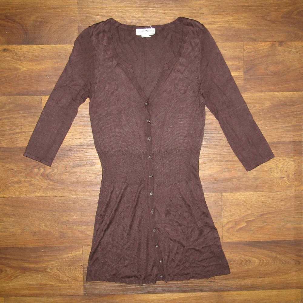 Lauren Michelle Dress Purple Rayon Sz M